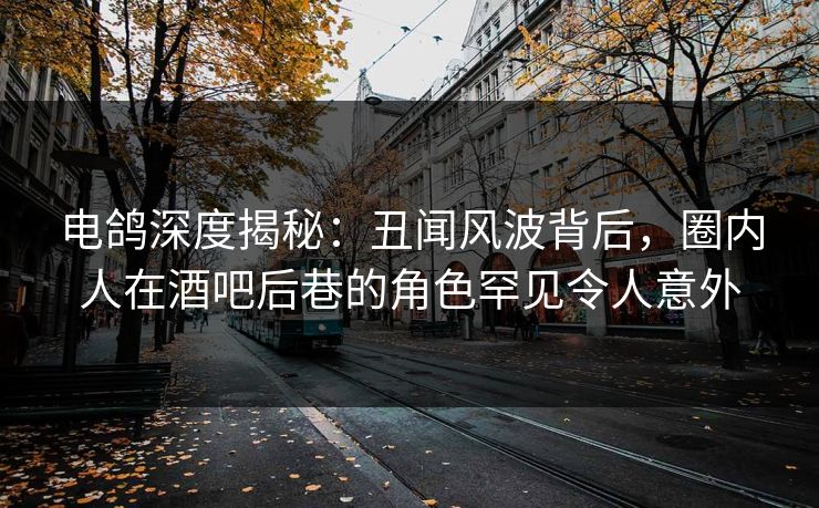 电鸽深度揭秘：丑闻风波背后，圈内人在酒吧后巷的角色罕见令人意外